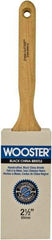 Wooster Brush - 2-1/2" Flat Hog Sash Brush - 3-3/16" Bristle Length, 6-1/8" Maple Fluted Handle - Caliber Tooling