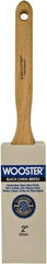 Wooster Brush - 2" Flat Hog Sash Brush - 2-15/16" Bristle Length, 6-1/8" Maple Fluted Handle - Caliber Tooling