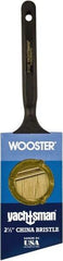 Wooster Brush - 2-1/2" Angled Hog Sash Brush - 2-11/16" Bristle Length, 5-1/8" Plastic Fluted Handle - Caliber Tooling