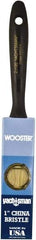 Wooster Brush - 1" Flat Hog Varnish Brush - 2-3/16" Bristle Length, 6-1/2" Plastic Beavertail Handle - Caliber Tooling