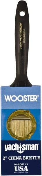 Wooster Brush - 2" Flat Hog Varnish Brush - 2-7/16" Bristle Length, 6-1/4" Plastic Beavertail Handle - Caliber Tooling