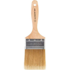 Wooster Brush - 3" Flat Synthetic Varnish Brush - 3-3/16" Bristle Length, 6-1/2" Maple Beavertail Handle - Caliber Tooling