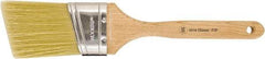 Wooster Brush - 2-1/2" Oval/Angle Synthetic Varnish Brush - 3-3/16" Bristle Length, 8" Maple Fluted Handle - Caliber Tooling