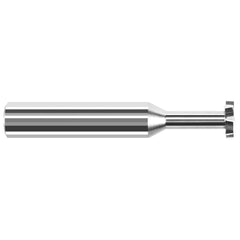 Harvey Tool - 1/4" Cut Diam, 1/8" Cut Width, 1/4" Shank, Staggered-Tooth Woodruff Keyseat Cutter - Exact Industrial Supply