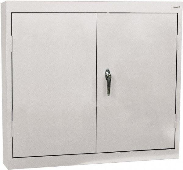 Sandusky Lee - 2 Shelf Wall Storage Cabinet - Steel, 30" Wide x 12" Deep x 30" High, Dove Gray - Caliber Tooling