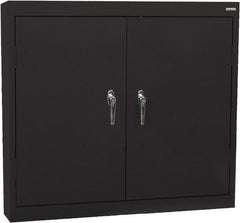 Sandusky Lee - 3 Shelf Wall Storage Cabinet - Steel, 36" Wide x 12" Deep x 30" High, Black - Caliber Tooling