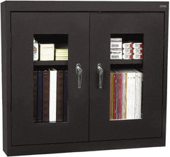 Sandusky Lee - 3 Shelf Wall Storage Cabinet - Steel, 36" Wide x 12" Deep x 30" High, Black - Caliber Tooling