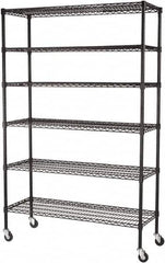 Sandusky Lee - 6 Shelf Wire Shelving Unit - 48" Wide x 18" Deep x 74" High - Caliber Tooling