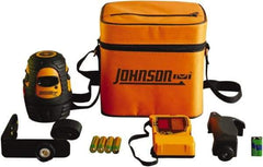 Johnson Level & Tool - 1 Beam 200' (Interior) 300' (Exterior) Max Range Self Leveling Line Laser - Red Beam, 1/8" at 50' Accuracy, 3-3/4" Long x 5-1/8" High, Battery Included - Caliber Tooling