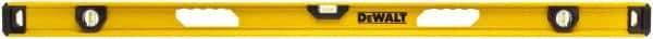 DeWALT - Magnetic 48" Long 3 Vial I-Beam Level - Aluminum, Yellow - Caliber Tooling