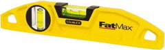 Stanley - 2 Vial, 9" Aluminum Die Cast Torpedo Level - Magnetic, Yellow - Caliber Tooling