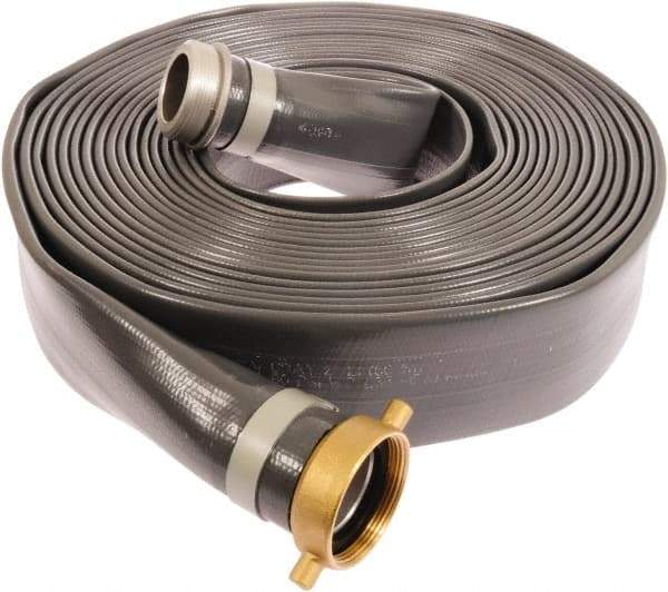 Continental ContiTech - 3" ID x 3.27 OD, 50 Working psi, Gray Pliovic Hose, Lays Flat - 25' Long, -10 to 150°F - Caliber Tooling