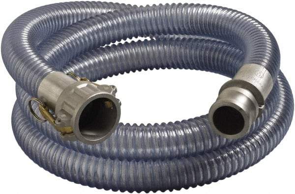 Alliance Hose & Rubber - 3" Inside x 3.58" Outside Diam, Food & Beverage Hose - 7" Bend Radius, Clear, 20' Long, 35 Max psi, 29 Vacuum Rating - Caliber Tooling