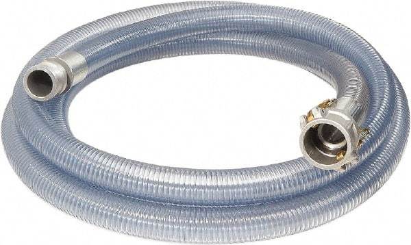 Alliance Hose & Rubber - 2-1/2" Inside x 2.89" Outside Diam, Food & Beverage Hose - 10" Bend Radius, Clear, 20' Long, 65 Max psi, 29 Vacuum Rating - Caliber Tooling