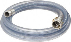 Alliance Hose & Rubber - 1" Inside x 1.24" Outside Diam, Food & Beverage Hose - 5" Bend Radius, Clear, 20' Long, 106 Max psi, 29 Vacuum Rating - Caliber Tooling