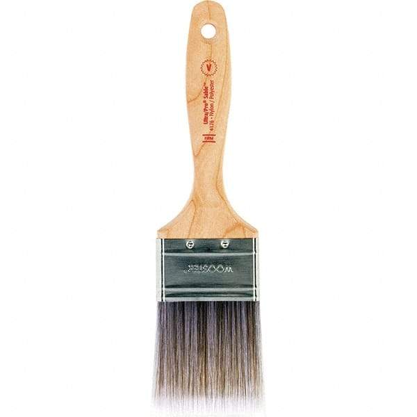 Wooster Brush - 2-1/2" Flat Nylon/Polyester Varnish Brush - 2-15/16" Bristle Length, 6-1/2" Maple Beavertail Handle - Caliber Tooling