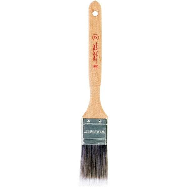 Wooster Brush - 1-1/2" Flat Nylon/Polyester Sash Brush - 2-7/16" Bristle Length, 7.88" Maple Fluted Handle - Caliber Tooling