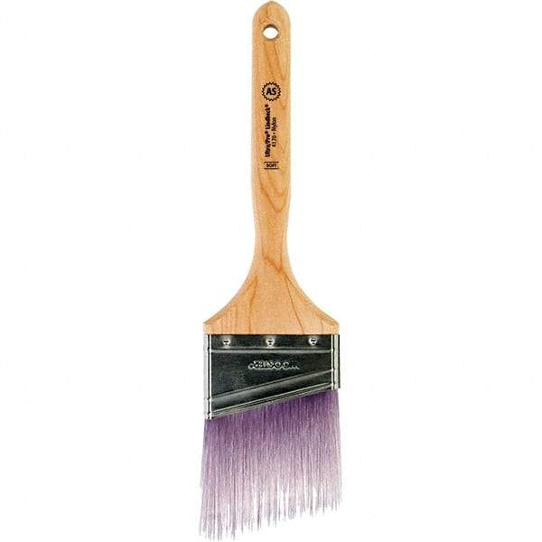 Wooster Brush - 3" Angled Synthetic Sash Brush - 3-3/16" Bristle Length, 7.77" Maple Fluted Handle - Caliber Tooling