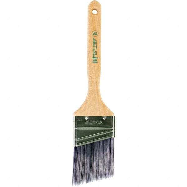 Wooster Brush - 2-1/2" Angled Synthetic Sash Brush - 2-15/16" Bristle Length, 7.88" Maple Fluted Handle - Caliber Tooling