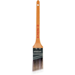 Wooster Brush - 1-1/2" Angled Nylon/Polyester Sash Brush - 2-3/16" Bristle Length, 8" Maple Rattail Handle - Caliber Tooling