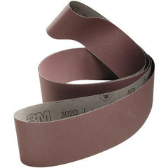 3M - 2" Wide x 132" OAL, 400 Grit, Aluminum Oxide Abrasive Belt - Aluminum Oxide, Coated, Cloth Backing, Series 302D - Caliber Tooling