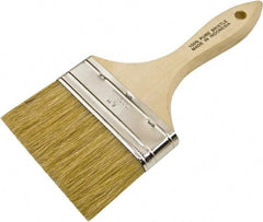 Wooster Brush - 4" Flat Hog Chip Brush - 2" Bristle Length, 5-3/4" Wood Beavertail Handle - Caliber Tooling