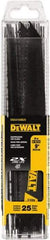 DeWALT - 9" Long x 1" Thick, High Speed Steel Reciprocating Saw Blade - Tapered Profile, 6 TPI, Toothed Edge, Universal Shank - Caliber Tooling