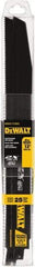 DeWALT - 12" Long x 1" Thick, High Speed Steel Reciprocating Saw Blade - Straight Profile, 10 TPI, Toothed Edge, Universal Shank - Caliber Tooling