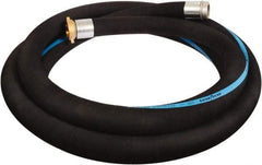 Alliance Hose & Rubber - 4" ID x 4.45 OD, 150 Working psi, Black Synthetic Rubber Water & Discharge Hose - Male x Female NPSH Ends, 20' Long, -25 to 200°F - Caliber Tooling