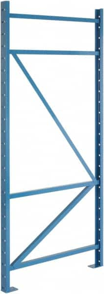 Steel King - 56,860 Lb Capacity Heavy-Duty Framing Upright Pallet Storage Rack - 4" Wide x 96" High x 36" Deep, Powder Coat Blue - Caliber Tooling