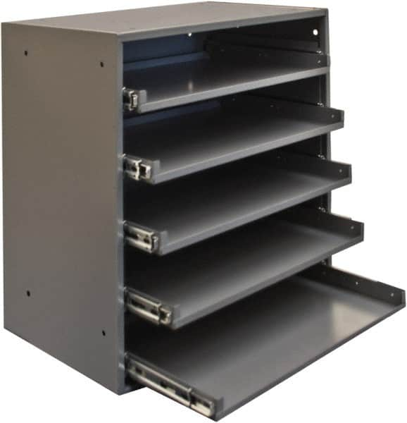 Durham - 5 Drawer, Small Parts Heavy Duty Bearing Slide Rack Cabinet - 12-1/2" Deep x 20-1/2" Wide x 21" High - Caliber Tooling