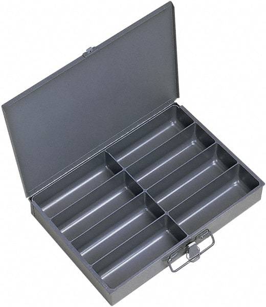 Durham - 13-3/8 Inches Wide x 2 Inches High x 9-1/4 Inches Deep Compartment Box - Steel , 8 Compartments - Caliber Tooling