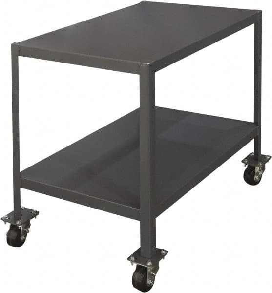 Durham - Mobile Work Bench - Steel, Gray, 36" Long x 18" Deep x 30" High - Caliber Tooling