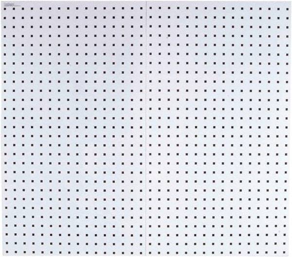 Triton - 18" Wide x 36" High Industrial Steel Tool Peg Board System - 2 Panels, Steel, White - Caliber Tooling