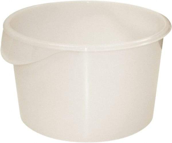 Rubbermaid - Round, White Polyethylene Food Storage Container - 8.1" High x 13.1" Wide - Caliber Tooling