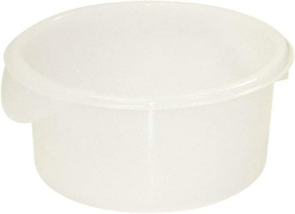 Rubbermaid - Round, White Polyethylene Food Storage Container - 7.6" High x 10" Wide - Caliber Tooling