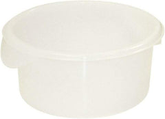 Rubbermaid - Round, White Polyethylene Food Storage Container - 7.6" High x 10" Wide - Caliber Tooling