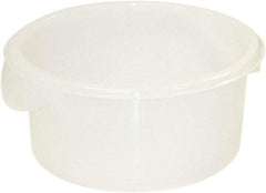 Rubbermaid - Round, White Polypropylene & Polyethylene Food Storage Container - 7.8" High x 8-1/2" Wide - Caliber Tooling