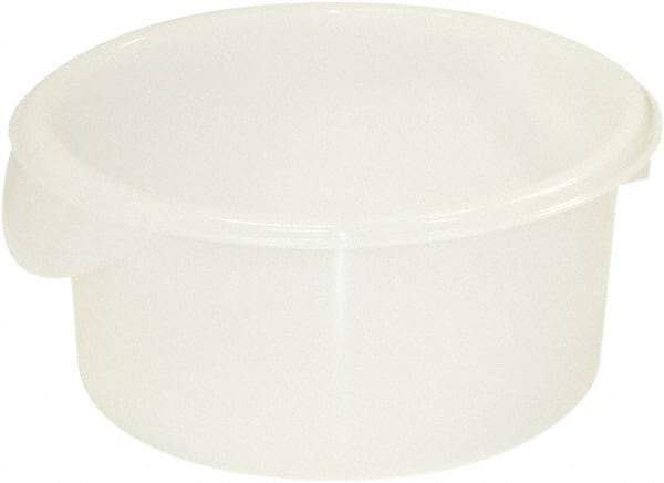 Rubbermaid - Round, White Polyethylene Food Storage Container - 4" High x 8-1/2" Wide - Caliber Tooling