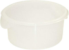 Rubbermaid - Round, White Polyethylene Food Storage Container - 4" High x 8-1/2" Wide - Caliber Tooling