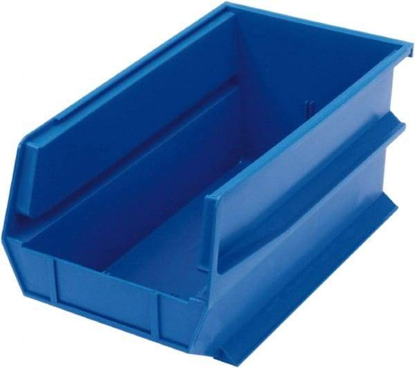 Triton - 14-3/4" Deep, Blue Polypropylene Hopper Stacking Bin - 7" High x 8-1/4" Wide x 14-3/4" Long - Caliber Tooling