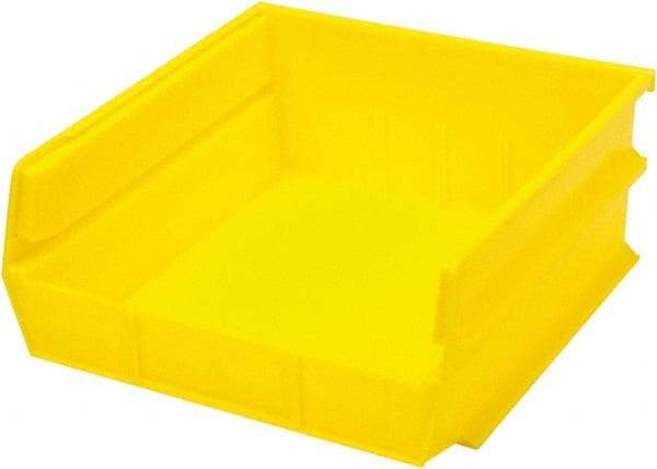 Triton - 10-7/8" Deep, Yellow Polypropylene Hopper Stacking Bin - 5" High x 11" Wide x 10-7/8" Long - Caliber Tooling