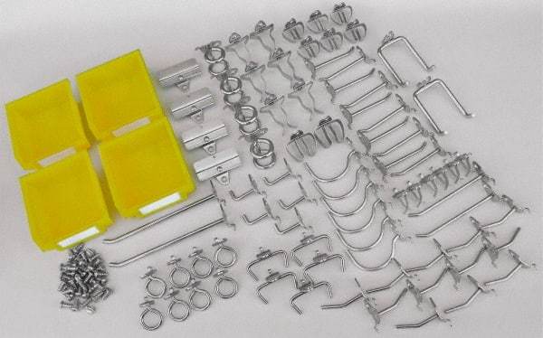 Triton - 83 Piece, Pegboard Hook Set - Zinc Alloy & Steel - Caliber Tooling