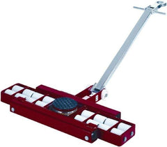 GKS - 39,600 Lb Capacity Steel Machine Dolly - 40.6" Long x 24.4" Wide x 4.3" High, 3.3" Wheels - Caliber Tooling