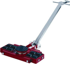 GKS - 13,200 Lb Capacity Steel Machine Dolly - 24" Long x 20-1/2" Wide x 4.3" High, 3.3" Wheels - Caliber Tooling