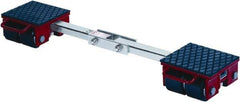 GKS - 13,200 Lb Capacity Steel Machine Dolly - 7.9" Long x 40.6" Wide x 4.3" High, 3.3" Wheels - Caliber Tooling