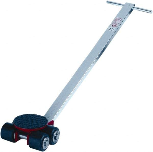 GKS - 6,600 Lb Capacity Steel Machine Dolly - 10.6" Long x 9.1" Wide x 4.3" High, 3.3" Wheels - Caliber Tooling