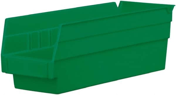 Akro-Mils - 11-5/8" Deep, Green Hopper Shelf Bin - 4" High x 4-1/8" Wide x 11-5/8" Long - Caliber Tooling