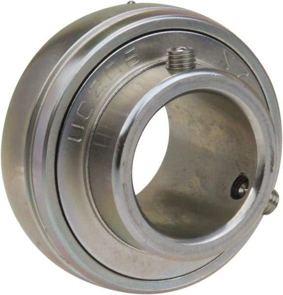 Value Collection - 1-1/2" ID x 3.15" OD, 6,541 Lb Dynamic Capacity, Ball Bearing Insert Insert Bearing - Zinc Chromate Plated Steel Insert, 0.827" Race Width, 4,001 Lb Static Capacity - Caliber Tooling