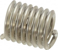 Recoil - 1/4-20 UNC, 1/2" OAL, Free Running Helical Insert - 8 Free Coils, Tanged, Stainless Steel, Bright Finish, 2D Insert Length - Caliber Tooling